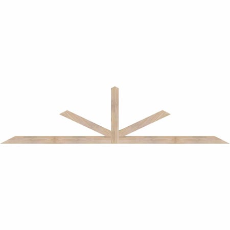 Ekena Millwork Saratoga Smooth Timber Gable Bracket, Douglas Fir, 108"W x 27"H x 3 1/2"D x 3 1/2"F, 6/12 Pitch GBW108X27X0404SAR00SDF